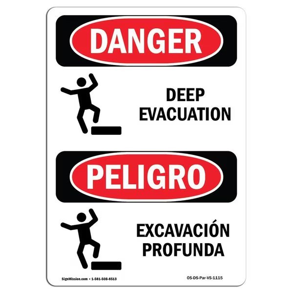 Safety Sign, OSHA Danger, 5
